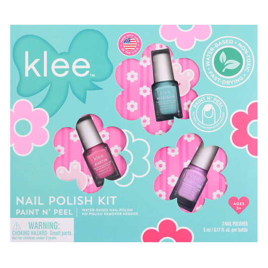 Klee Naturals - Pixie Flowers - Klee Kids Water-Based Nail Polish Set: Fairy Showers