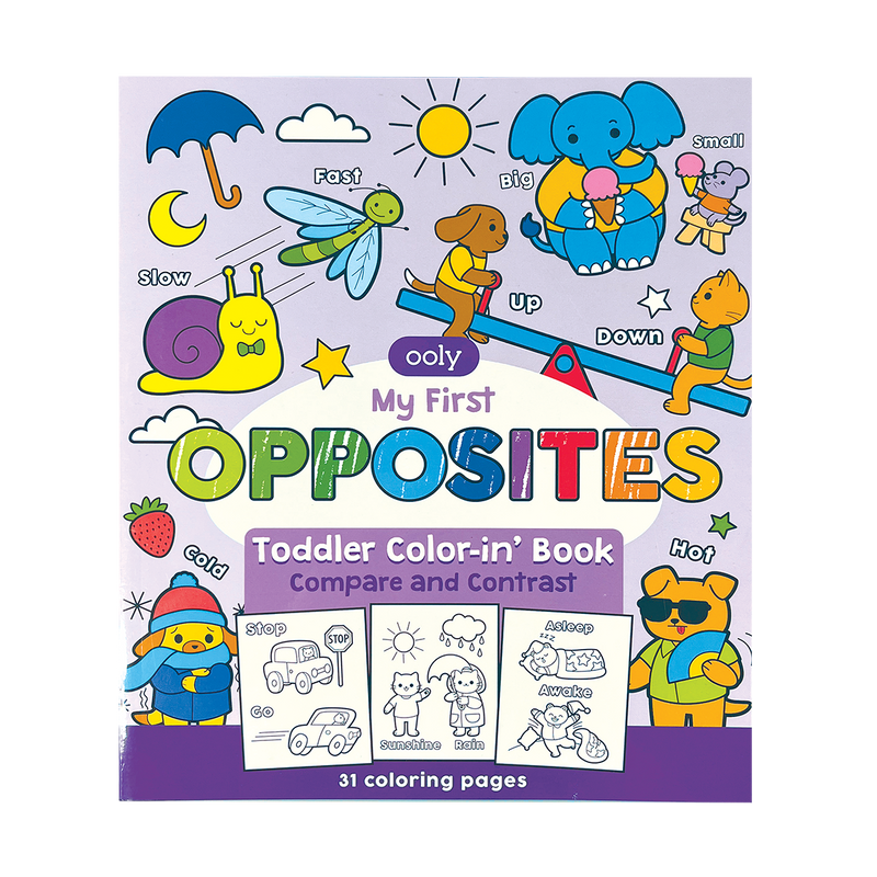Ooly My First Opposites Toddler Color-In Book