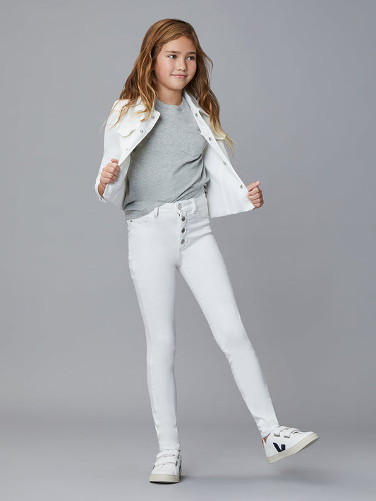 DL1961 Chloe Skinny High Rise with Exposed Button Fly