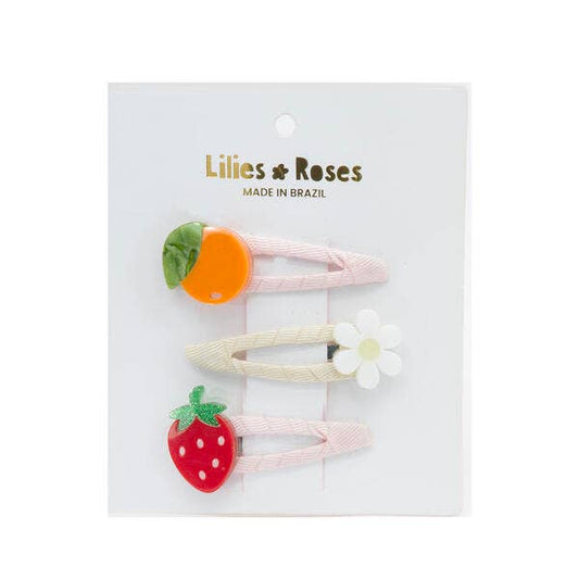Lilies & Roses NY - Tangerine Strawberry Covered Snap Clips
