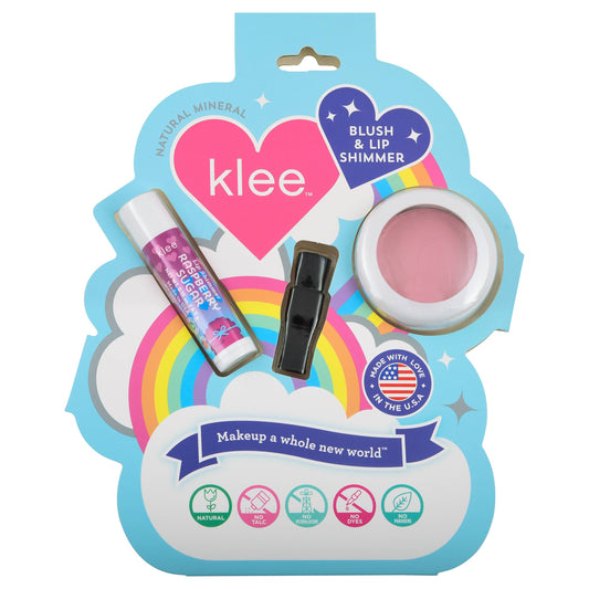 Klee Naturals - Cotton Candy Whisper - Blush and Lip Shimmer Set
