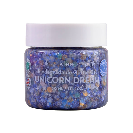 Klee Naturals - Unicorn Dream - Klee Biodegradable Glitter Gel,  1 oz