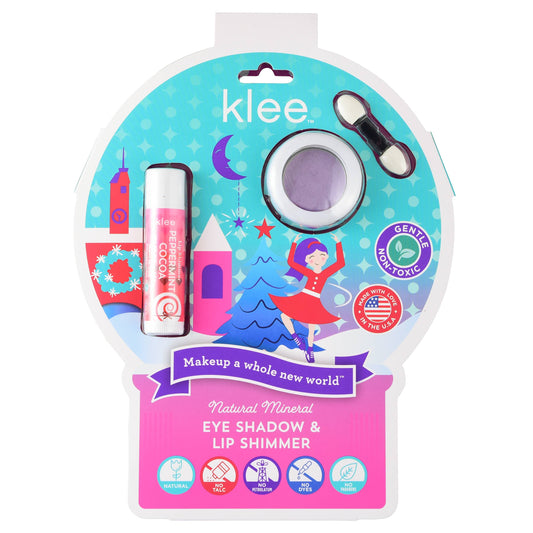 Klee Naturals - Snowglobe Twinkle - Holiday Eyeshadow and Lip Shimmer Set