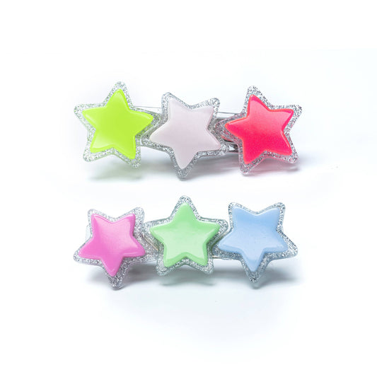 Lilies & Roses NY  - Stars Neon Alligator Clips