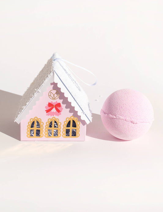Christmas Village Pink House Bath Bomb