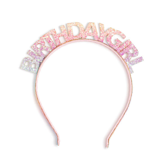 Sweet Wink - Pastel Rainbow Birthday Girl Headband - Birthday Headband