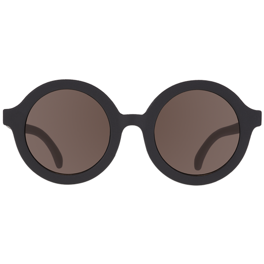 Babiators - Euro Round Jet Black Sunglasses with Amber lens