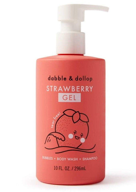 Dabble & Dollop Strawberry Shampoo, Bubble Bath, and Body Wash