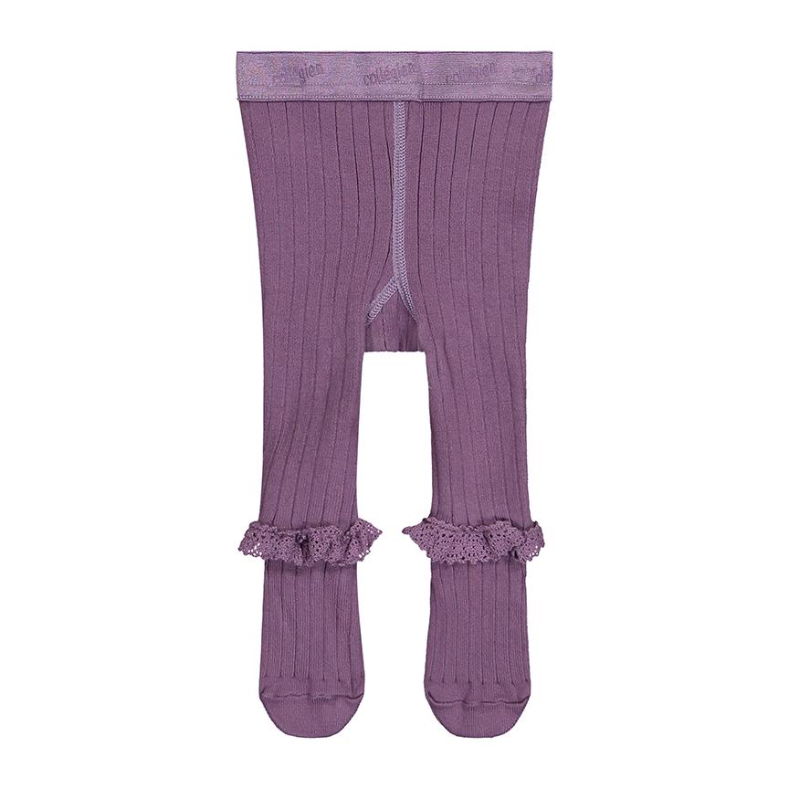 Everbloom Ruffle Tights Orchid