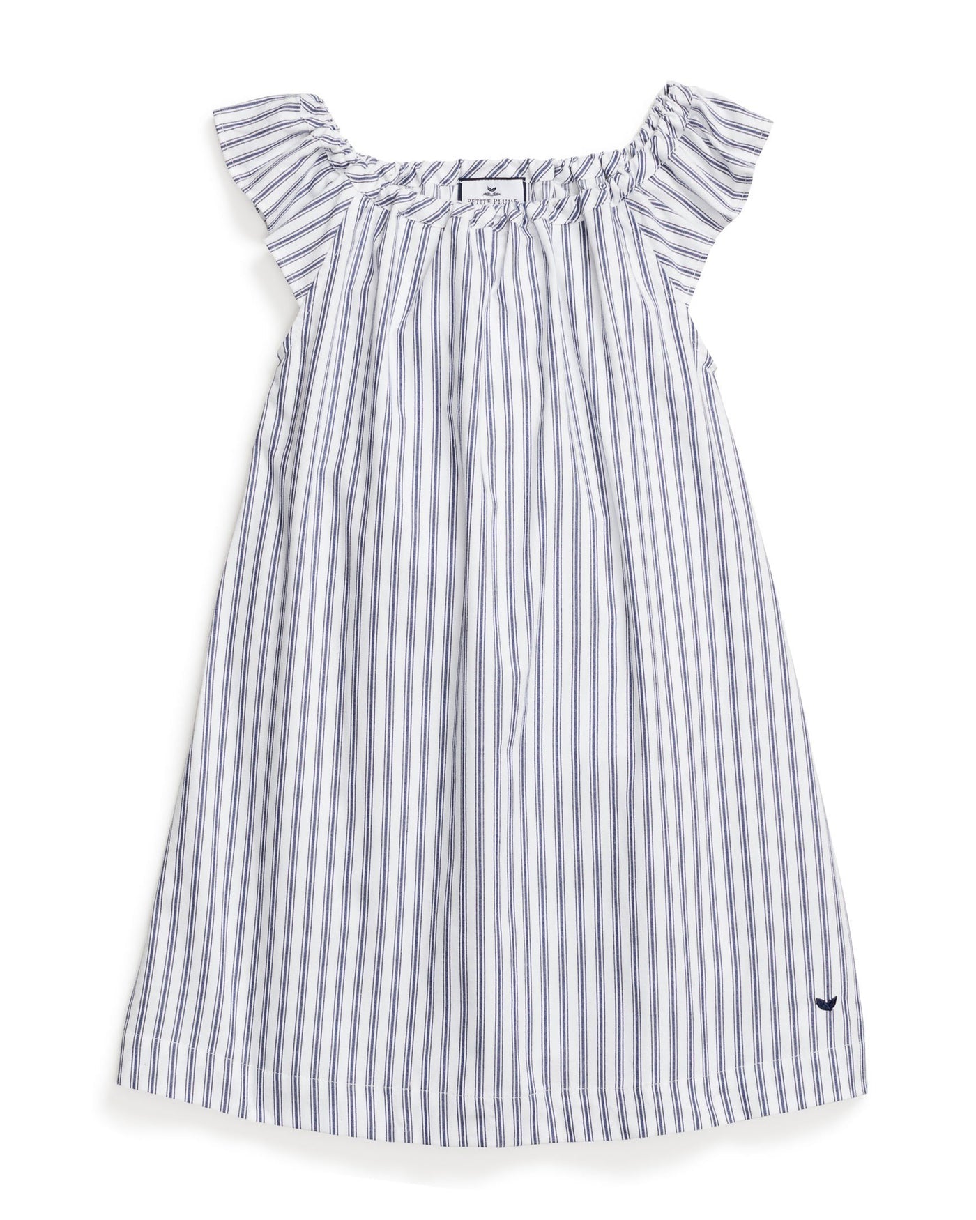 Petite Plume Navy French Ticking Isabelle Nightgown