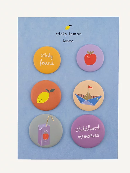 Sticky Lemon- Childhood memories buttons
