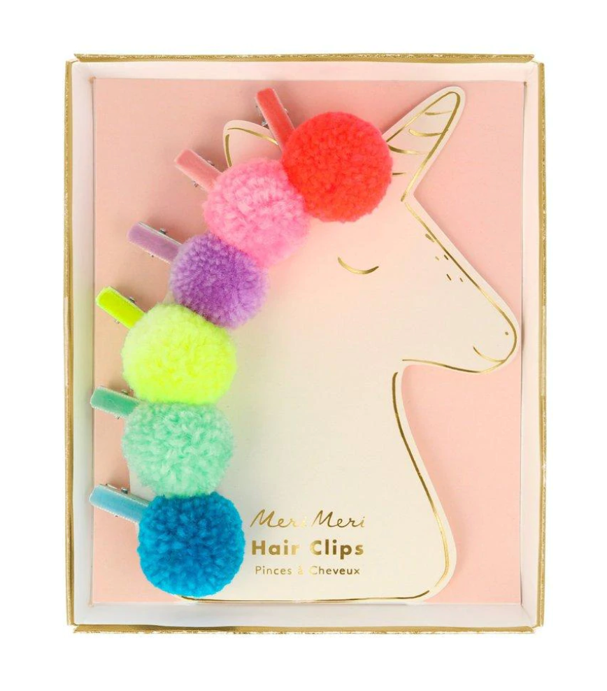 Meri Meri Pompom Unicorn Hair Clips