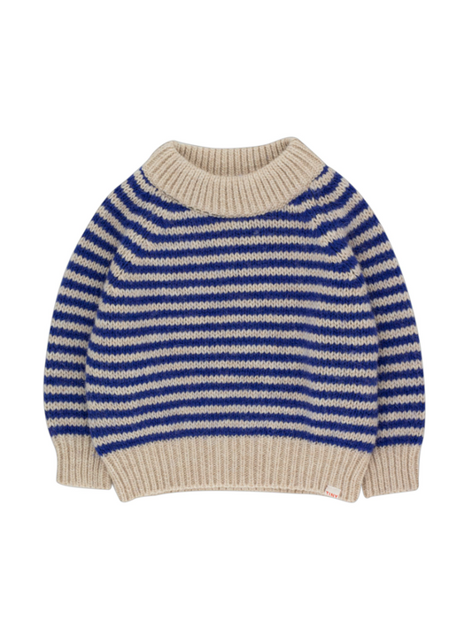 TinyCottons Thin Stripes Mockneck Sweater