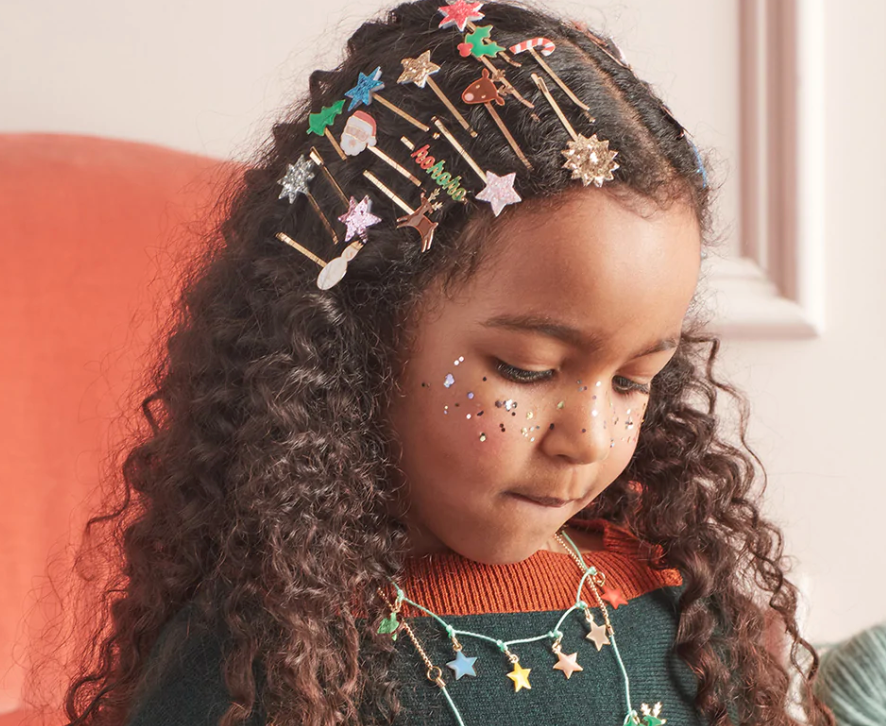 Meri Meri Christmas Enamel Hair Slides - Set of 10