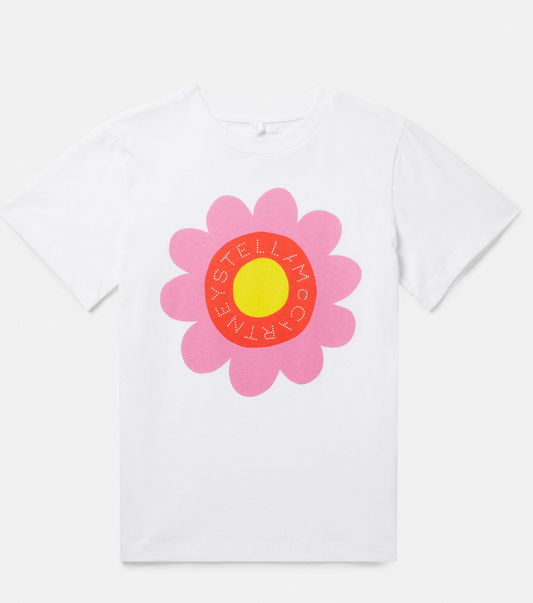 Stella McCartney Logo Graphic Flower T-Shirt