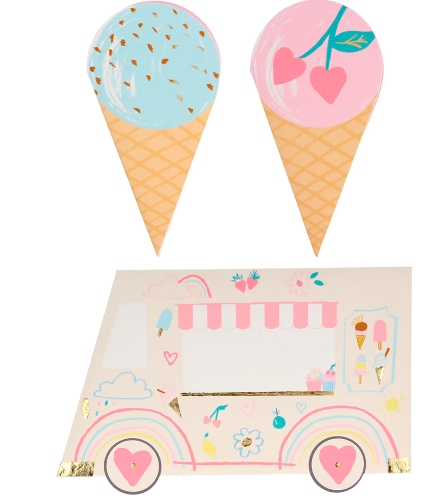 Meri Meri Ice Cream Valentine Cards - Pack of 12