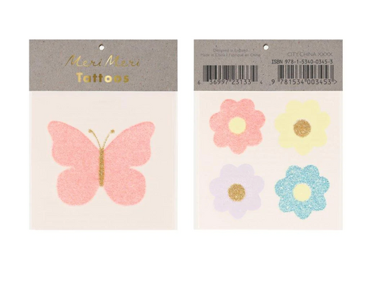 Meri Meri Floral Butterfly Small Tattoos