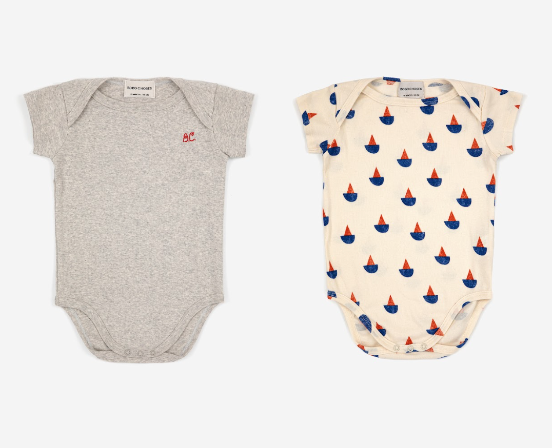 Bobo Choses Sail Boat All Over Short Sleeve Bodies Set