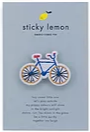 Sticky Lemon Embroidered Pin- Bike