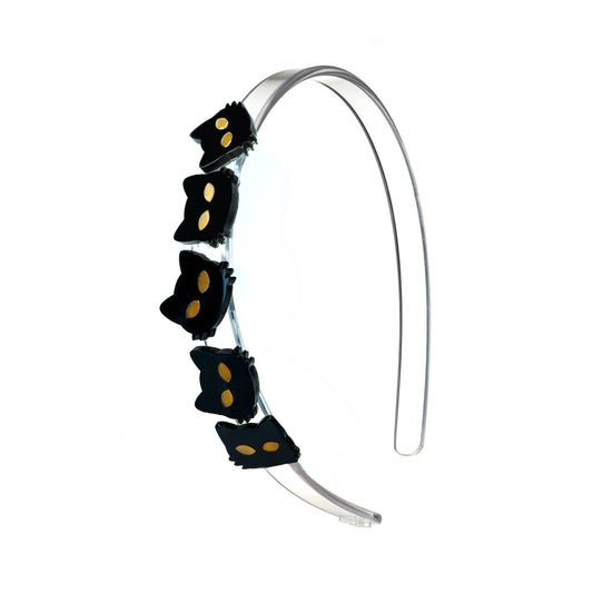Lilies & Roses NY - Multi Cat Black Headband