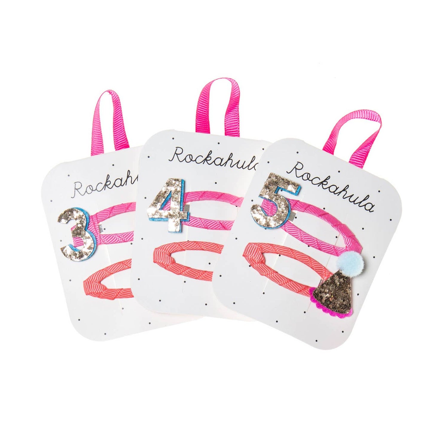 Rockahula Kids - Birthday Glitter Clips - Ages 3, 4, 5, 6, 7 and 8