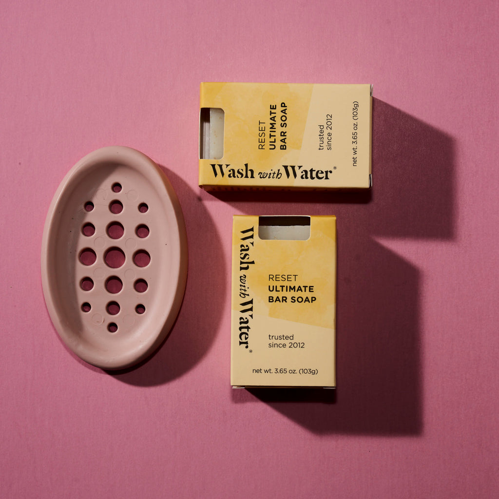 Wash with Water Soap Dish