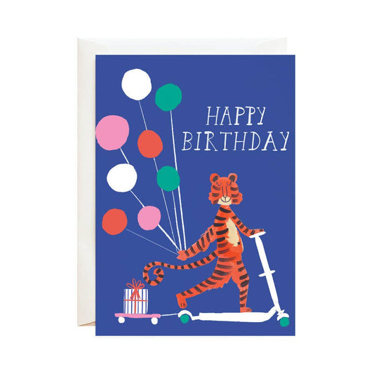 Mr. Boddington's Studio - That Tiger Stole My Scooter - Greeting Card