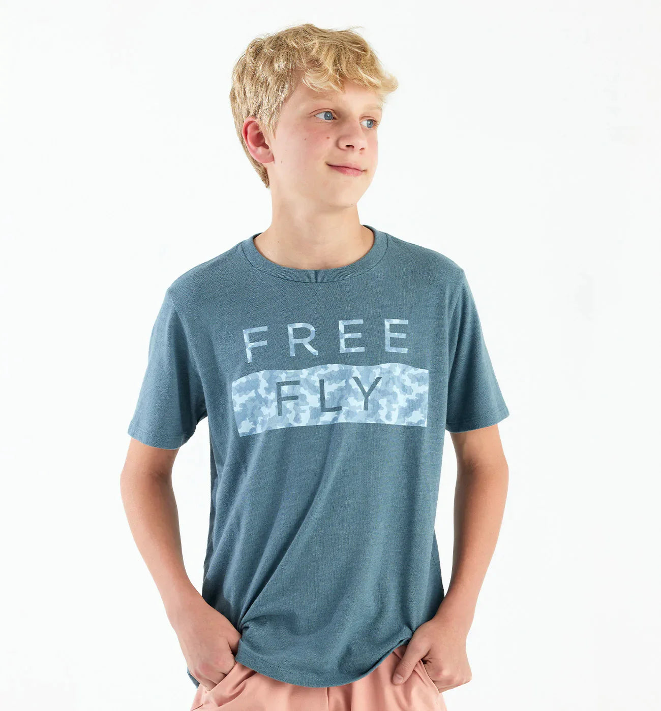 Free Fly Youth Clearwater Camo Tee