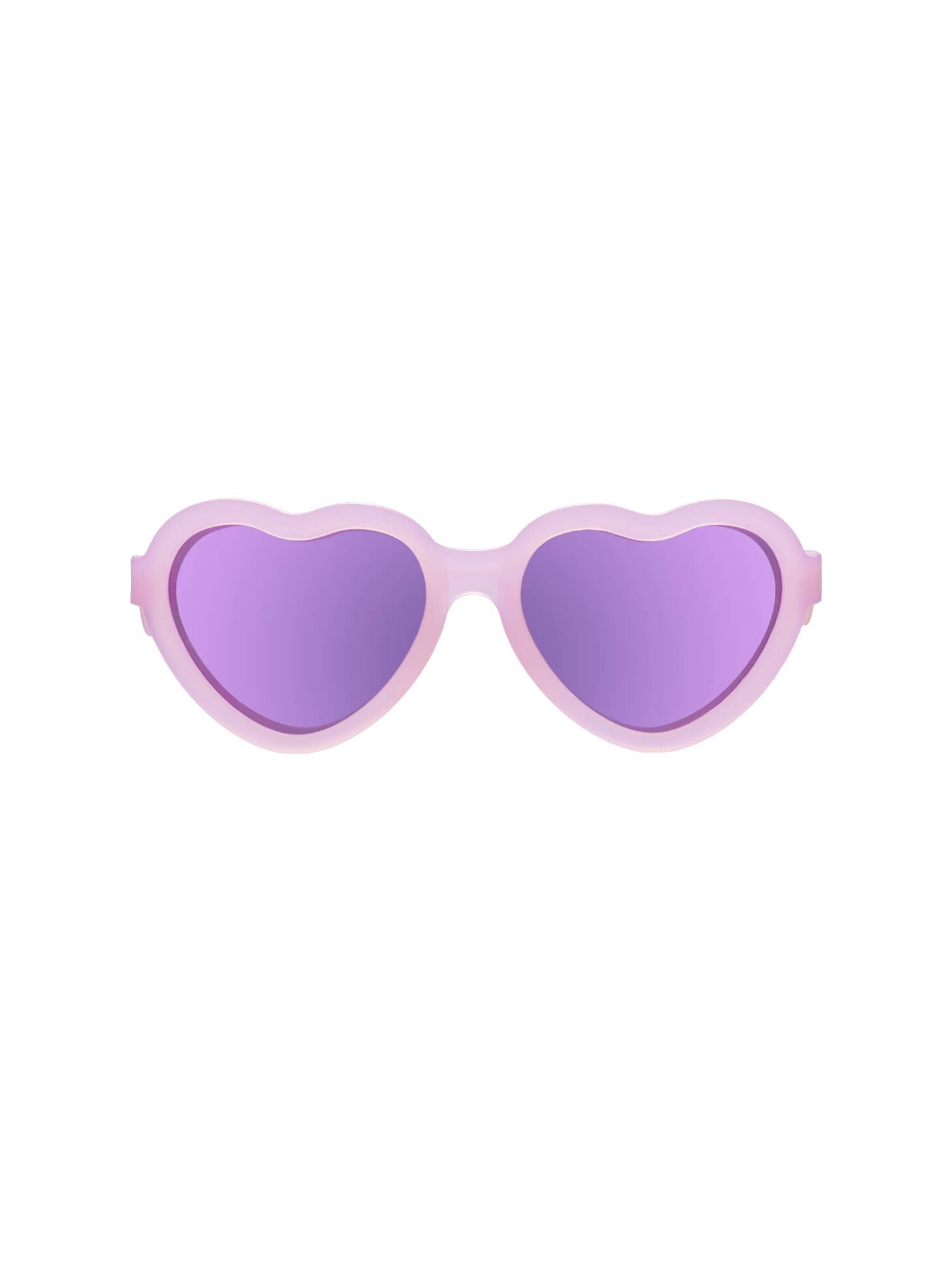 Babiators - Polarized Heart: Frosted Pink | Purple Mirrored Lens
