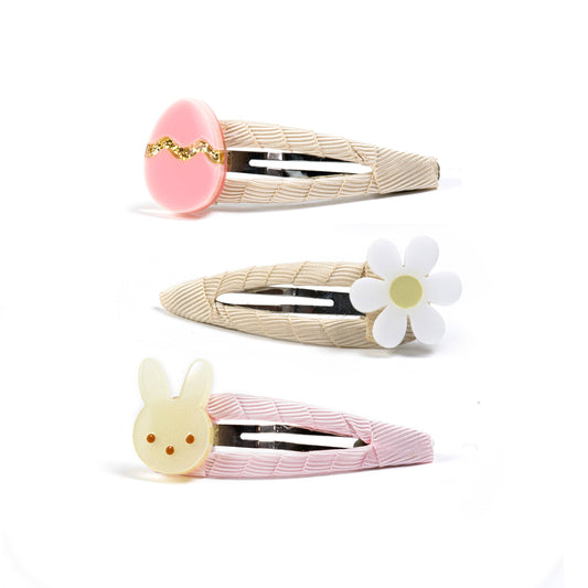 Lilies & Roses NY - Easter Egg Daisy and Bunny Snap Clips Set
