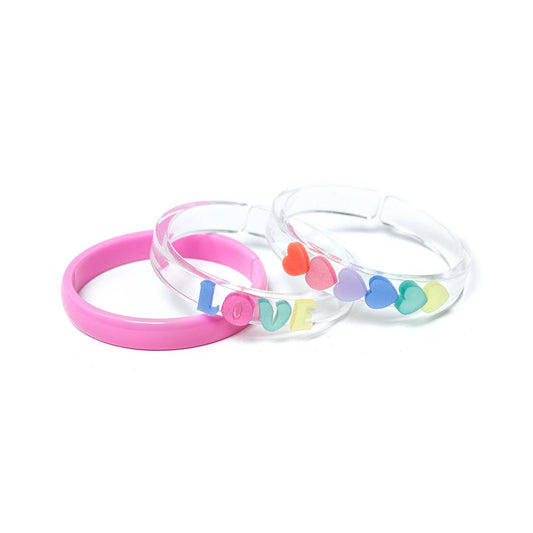 Lilies & Roses NY-Love & Hearts Pastel Pearlized Bangles