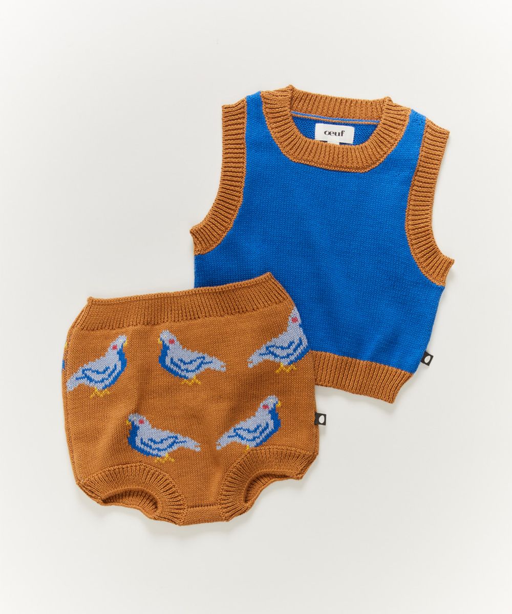 Oeuf Vest and Bloomer Set