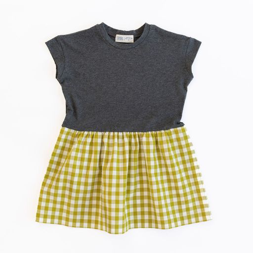 Thimble Casual Dress in Charcoal Citron