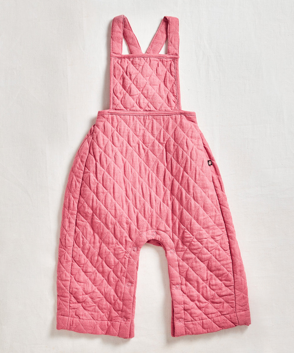 Oeuf Quilted Overalls Rose