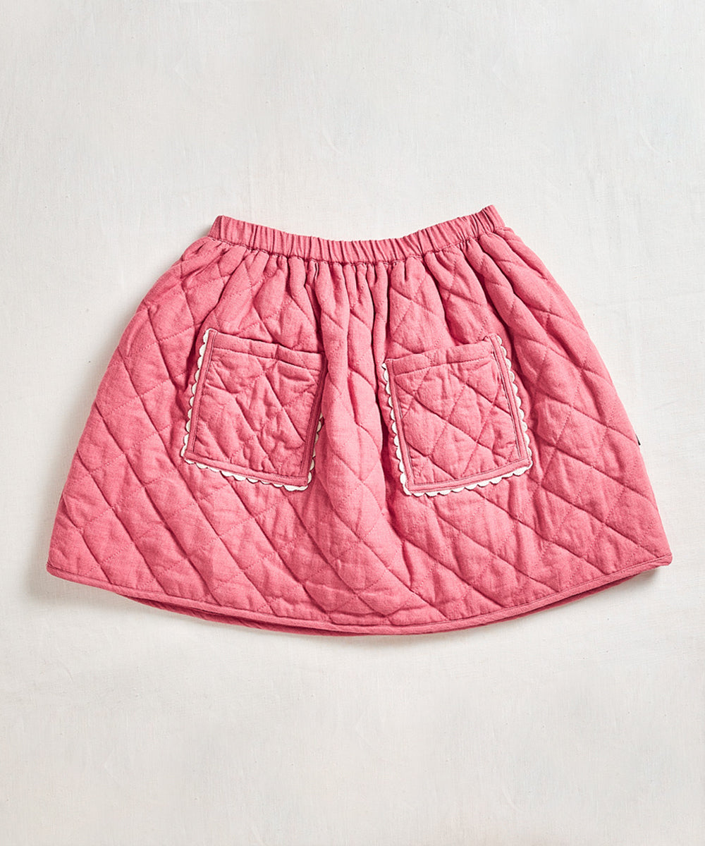 Oeuf Quilted Skirt Rose
