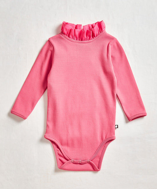 Oeuf Voile Collar Onesie Rose